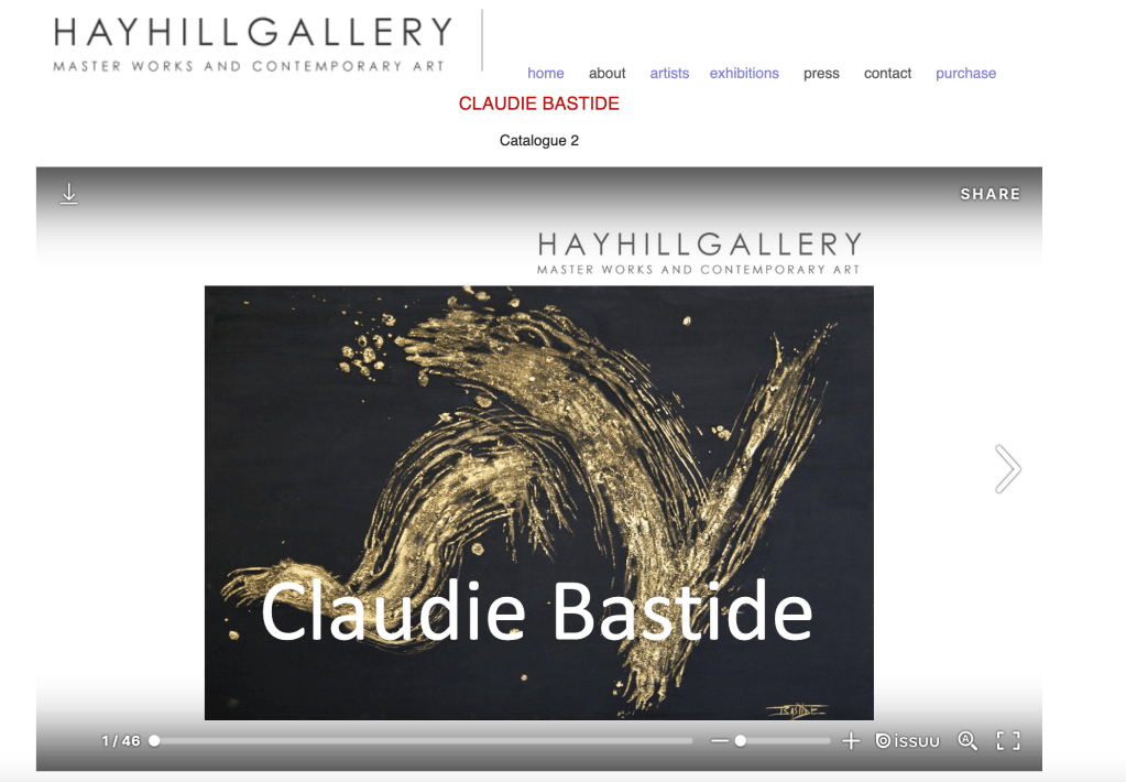 Exposition à la Hayhill gallery de Londres